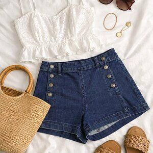 Happily Grey Denim Shorts Dark Wash Size 7/28